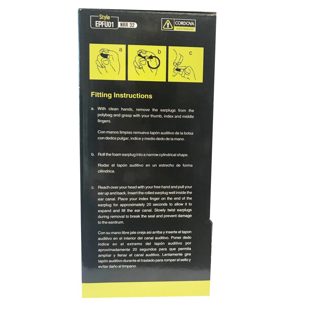 Ear Plugs, Encore™, Disposable, Foam, Industrial: #EPFU01 - Cordova Safety