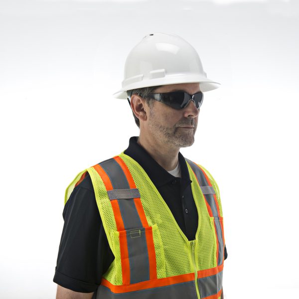 Pinlock, 4-Point, Vented, Duo Safety™, Hard Hat, Full Brim, White: #H34R1V - Image 4