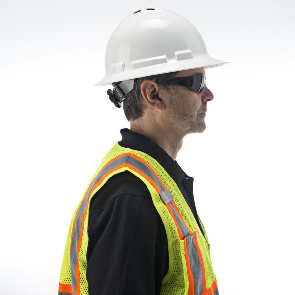 Pinlock, 4-Point, Vented, Duo Safety™, Hard Hat, Full Brim, White: #H34R1V - Image 3