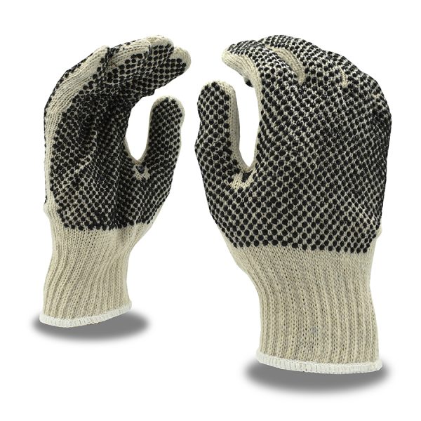 Machine Knit, PVC Dots, Double-Sided, Natural: #38551