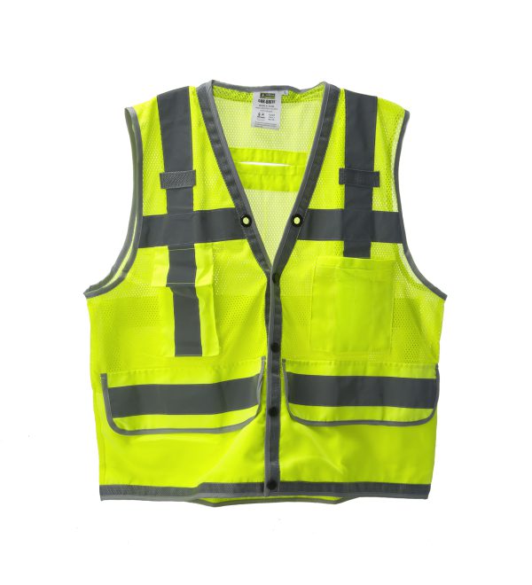 Surveyors Safety Vest, COR-BRITE®, Type R, Class 2, Heavy Duty: #VS296