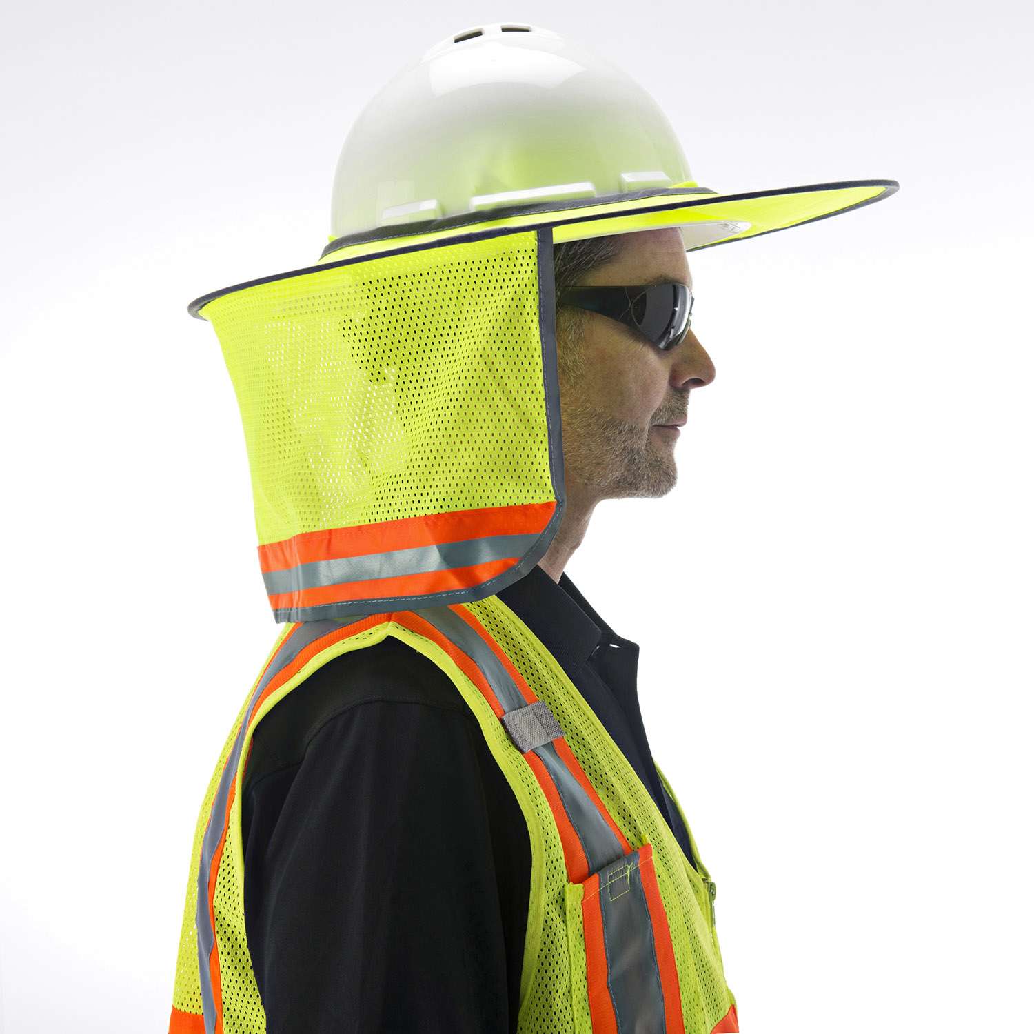 Hard Hat, Neck Shade, Lime: #VHB101 - Cordova Safety