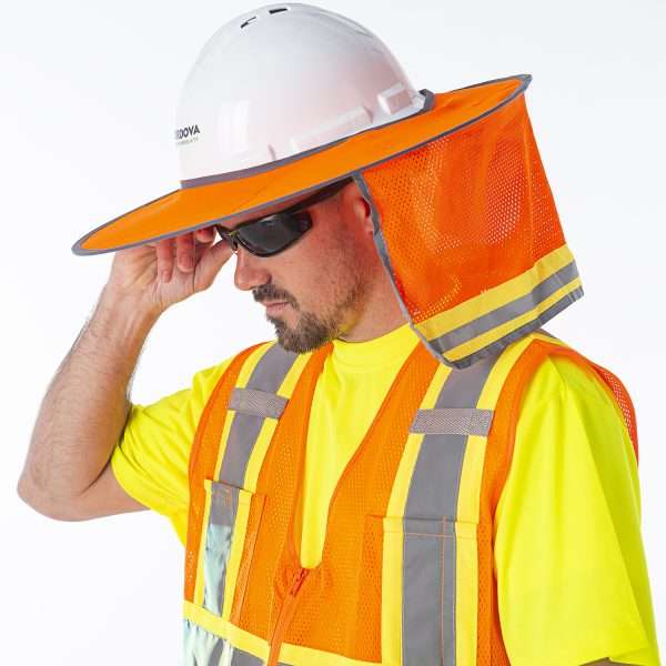 Hard Hat, Neck Shade, Orange: #VHB100 - Cordova Safety