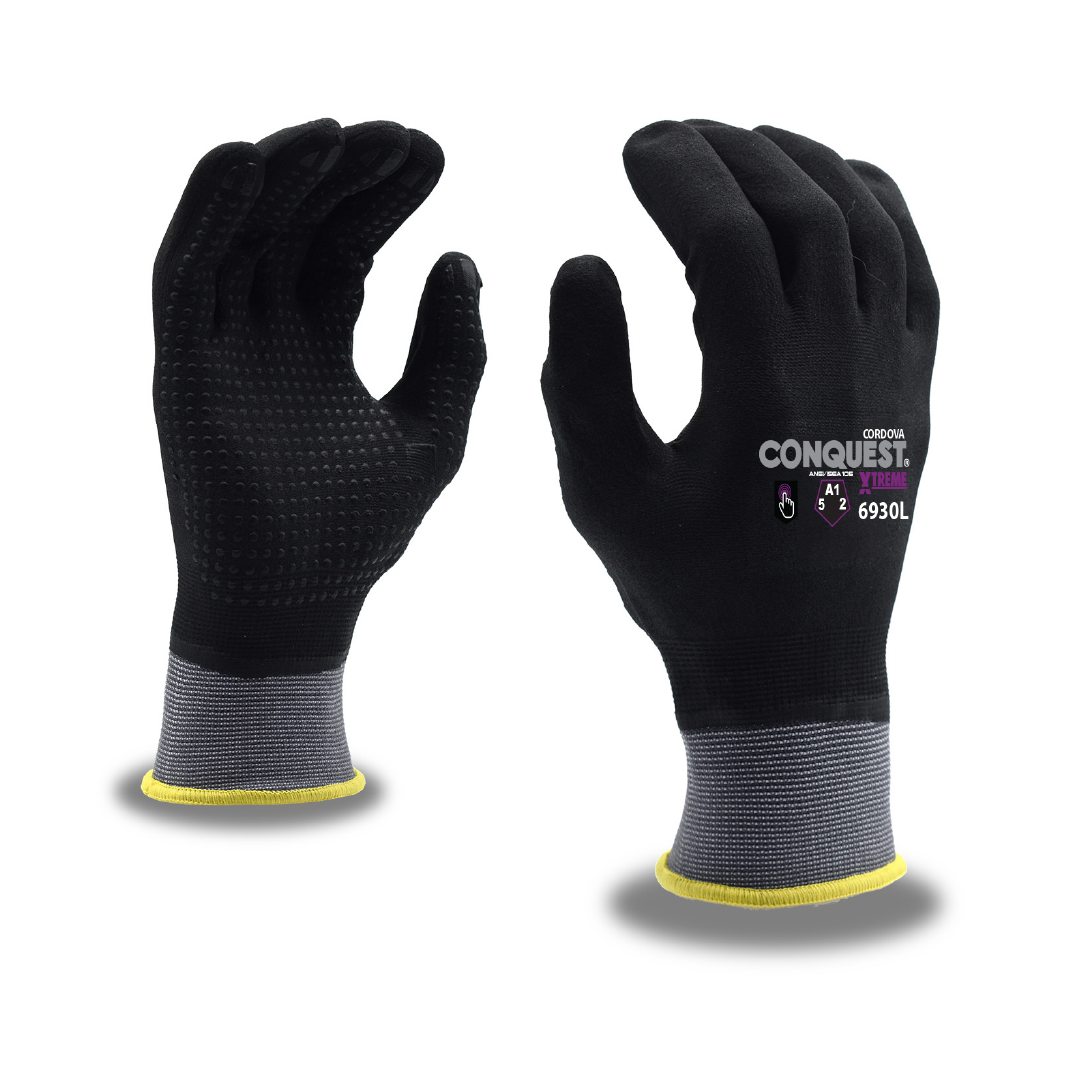 thumbnail image 2 of Cordova Ultimate Maxi Micro Foam Nitrile Coated Gloves #6905 - 12 Pair Pack, Sizes SM-XL 2 of 5