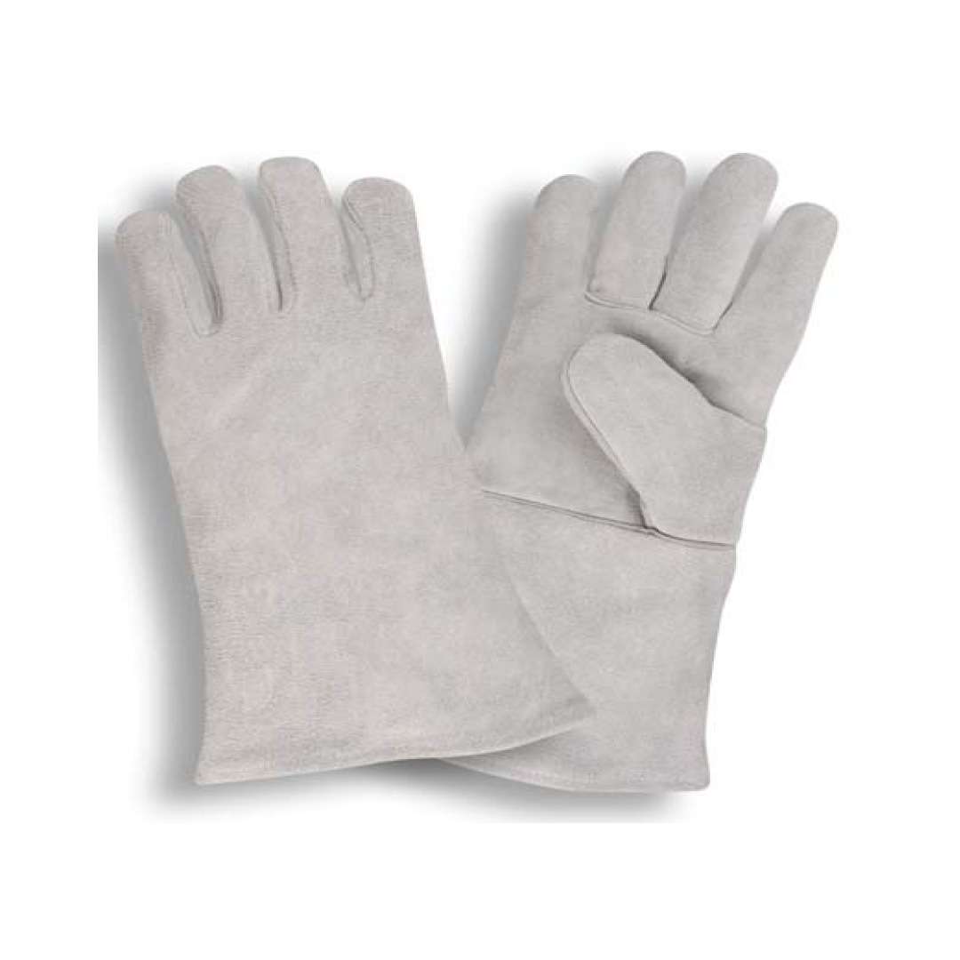 Welders Gloves, Ladies, Gray Shoulder Leather Welders Gloves, One Piece ...