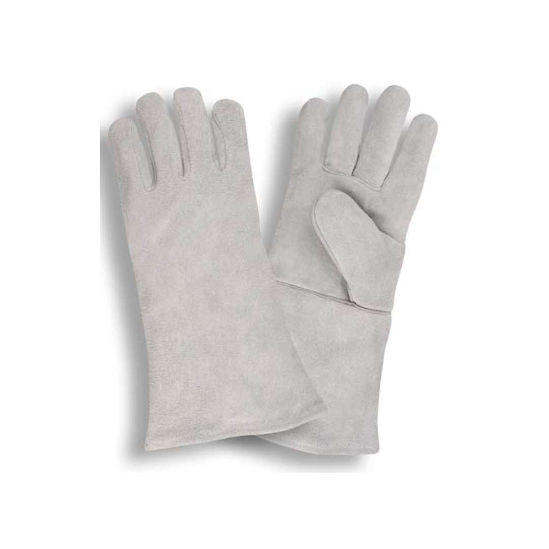 Welders Gloves, Gray Shoulder Leather Welders Gloves, One Piece Back ...