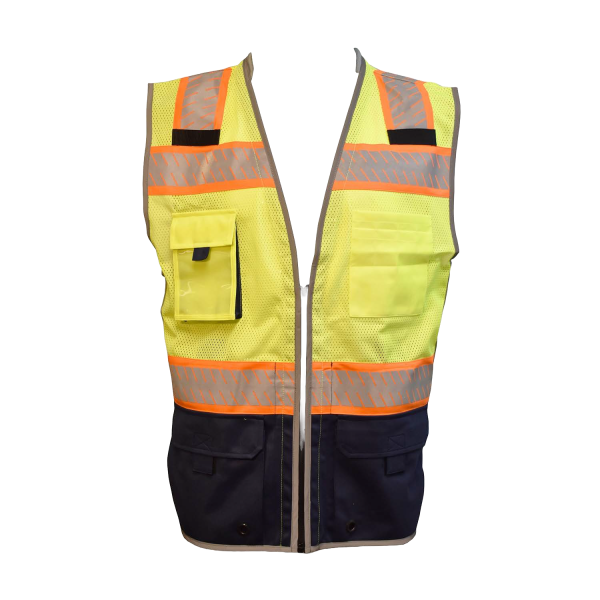 Surveyors Safety Vest, COR-BRITE®, Type R, Class 2, Lime Mesh Surveyors Vest: #VS297
