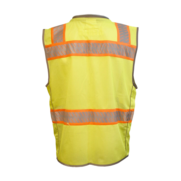 Surveyors Safety Vest, COR-BRITE®, Type R, Class 2, Lime Mesh Surveyors Vest: #VS297 - Image 2