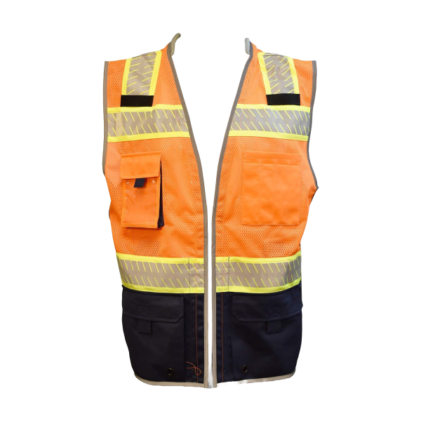 Surveyors Safety Vest, COR-BRITE®, Type R, Class 2, Orange Mesh Surveyors Vest: #VS298