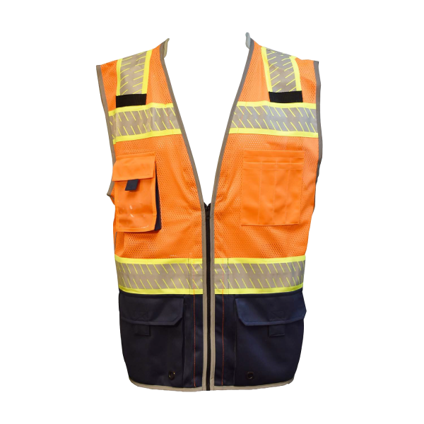 Surveyors Safety Vest, COR-BRITE®, Type R, Class 2, Orange Mesh Surveyors Vest: #VS300